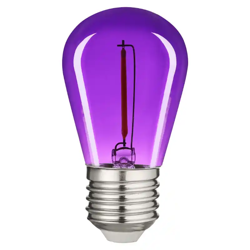 Gyors kiszállítás Avide Színes LED Filament Fényforrás 0.6W E27 LILA Üveg