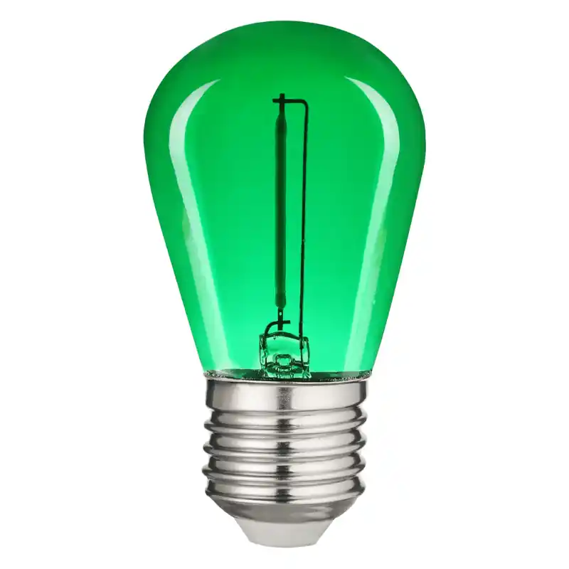 Avide Színes LED Filament Fényforrás 0.6W E27 ZÖLD Üveg Azonnal elérhető