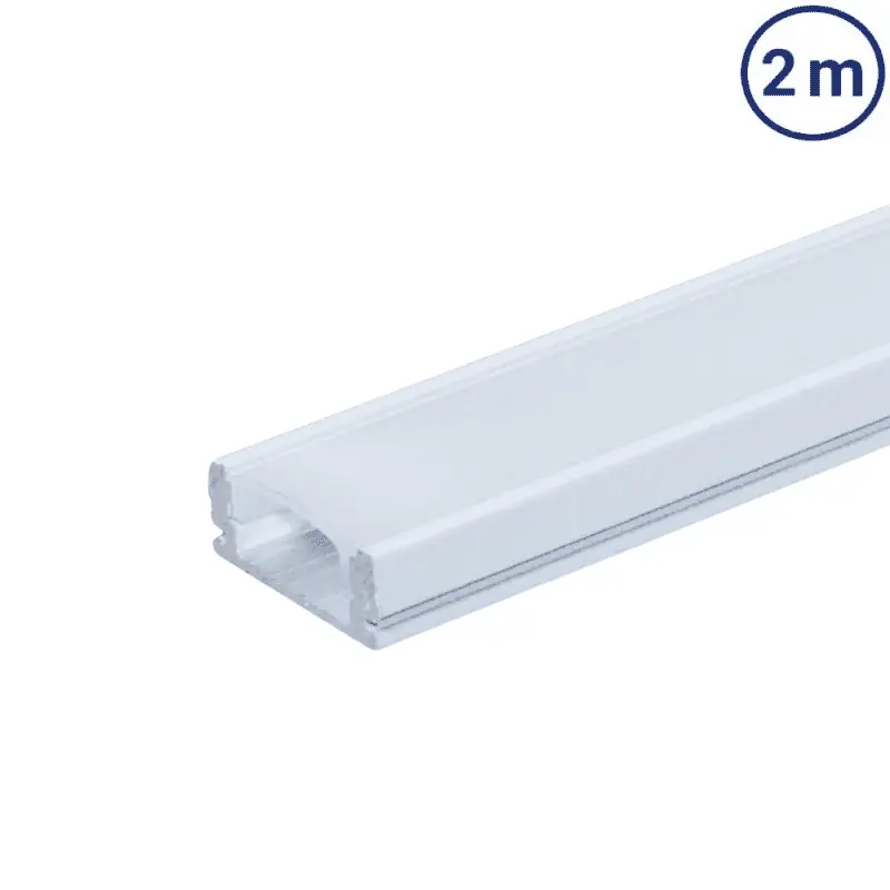 Vedd meg online OPTONICA Alumínium LED profil 2m Opál burával FEHÉR OT5184