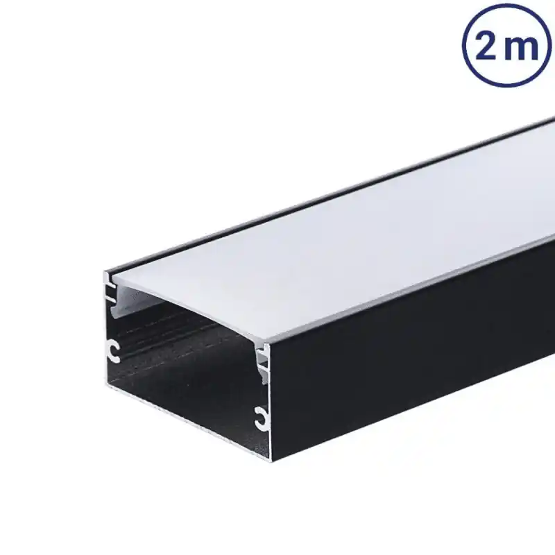 Szuper akció OPTONICA LED profil 40x20mm FEKETE színben opál burával 2m OT5122