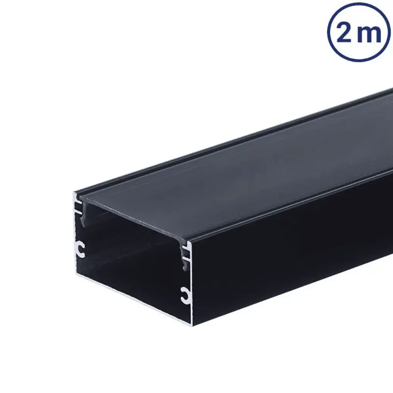 Nézd meg most OPTONICA LED profil 40x20mm FEKETE színben FEKETE opál burával 2m OT5120