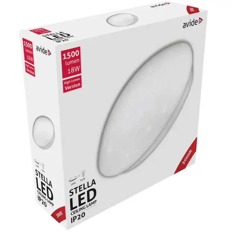 Korlátozott ajánlat Avide LED Mennyezeti Lámpa Stella (Csillagos) 18W 33cm 3000K