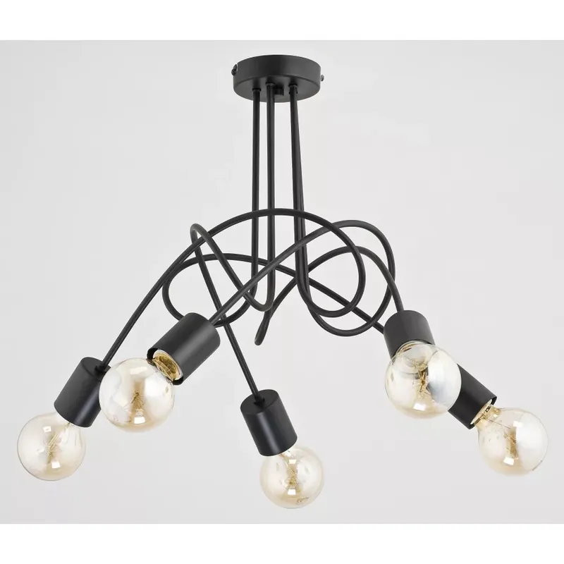 Biztonságos vásárlás Alfa TANGO BLACK 23175 Plafonlámpa 5x60W/E27