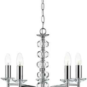 Biztonságos fizetés DAR LIGHTING OLE0550 OLEANA Kristály Csillár Csiszolt króm E14 IP20