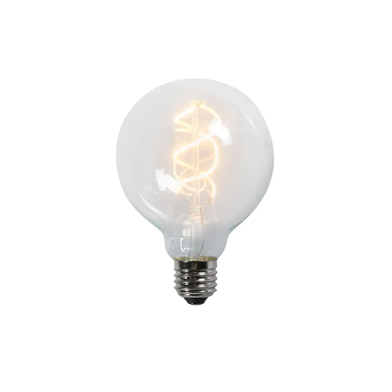 E27 LED csavart izzószál izzó G95 átlátszó 5W 400lm 2200K Kihagyhatatlan ajánlat