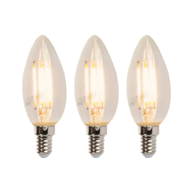 3 db-os készlet LED E14 szabályozható gyertyalámpa B35 5W 380lm 2700K Korlátozott ajánlat