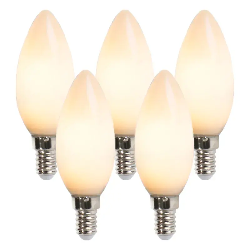 5 db E14 LED gyertyalámpa B35 2W 180lm 2350K szett Csak ma