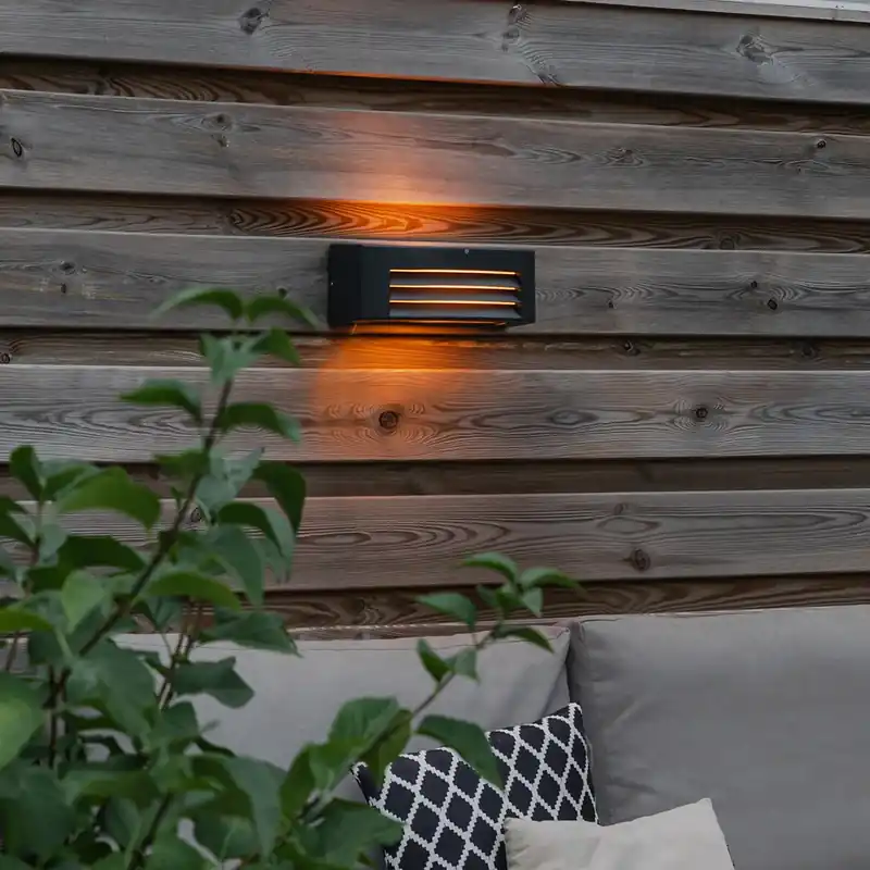 Vásárlói kedvenc Modern fali lámpa antracit IP44 - Hurricane 1