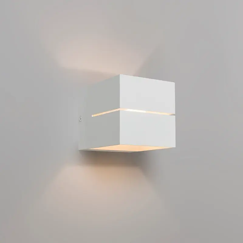 Prémium Modern fali lámpa fehér 9,7 cm - Transfer Groove