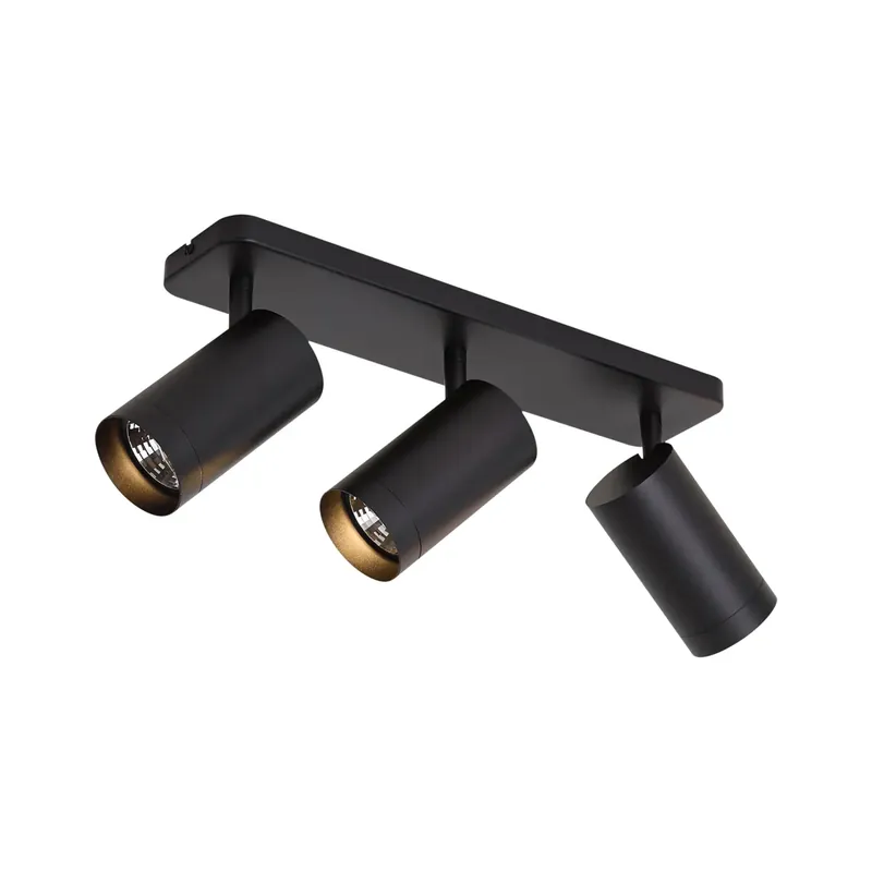 Akciós ár Modern mennyezeti lámpa fekete 3-lámpás GU10 70mm - Jeana Luxe