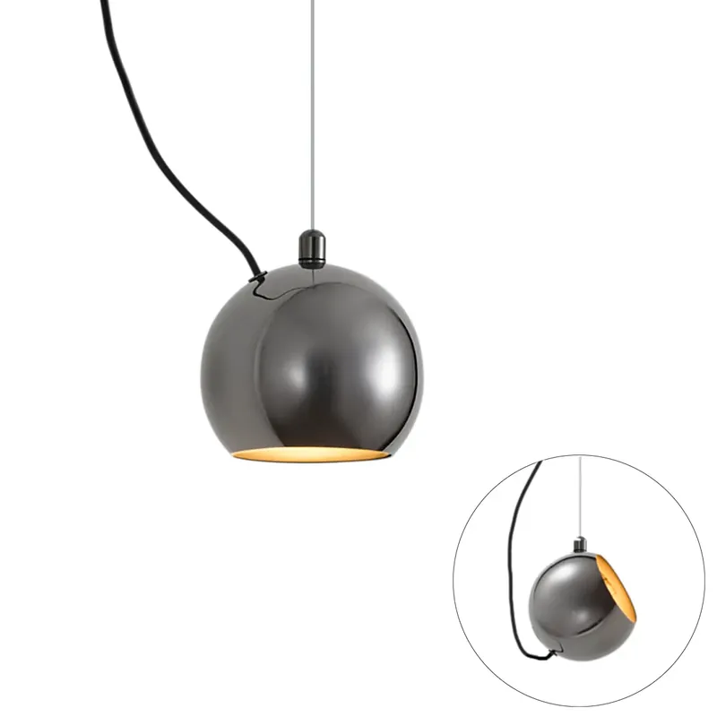 Design függőlámpa sötét króm 1 fázisú sínrendszerhez - Slimline Sara Akció