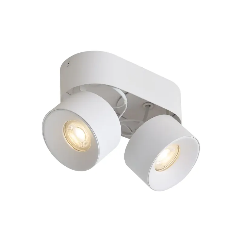 Legnépszerűbb Modern mennyezeti spotlámpa fehér GU10 50mm 2-fényforrású dönthető - Echo