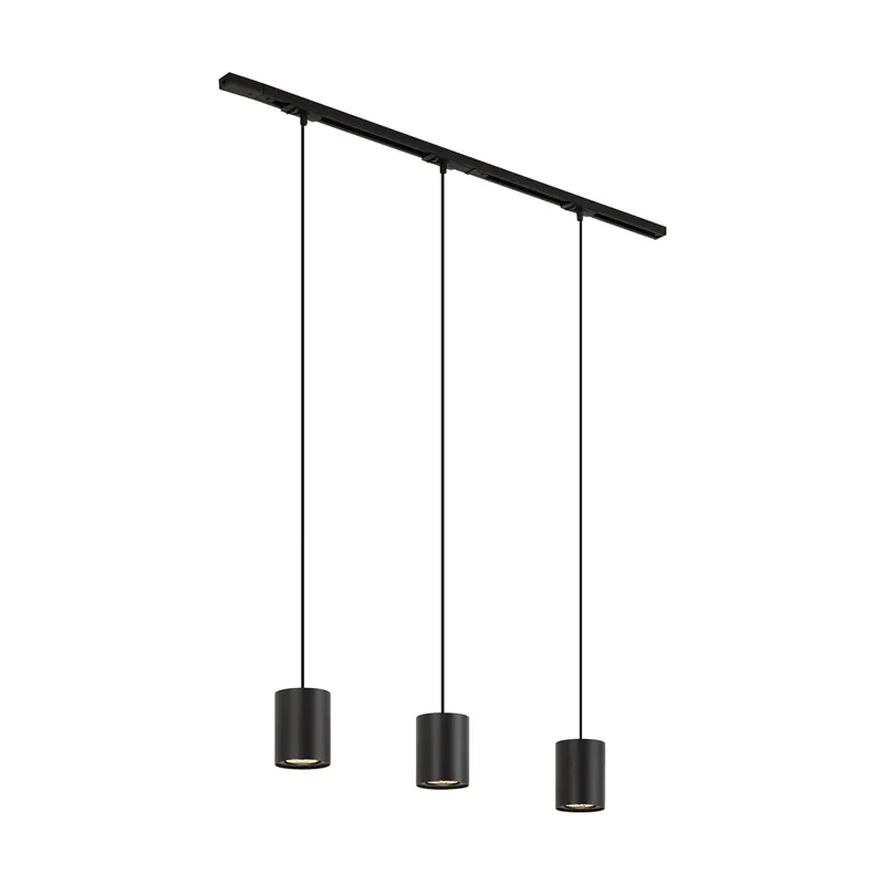 Modern sínrendszer 3 függőlámpával fekete 1 fázisú - Iconic Holt Legjobb ár