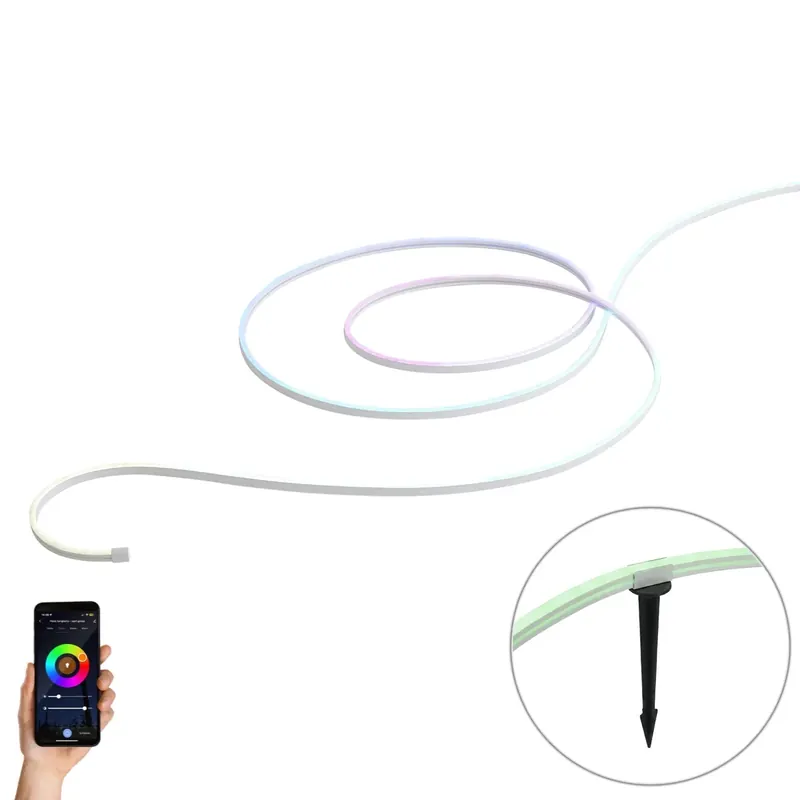 Okos LED szalag 5 méter RGB 30W 240 lm IP44, földelő tüskékkel Kihagyhatatlan ajánlat