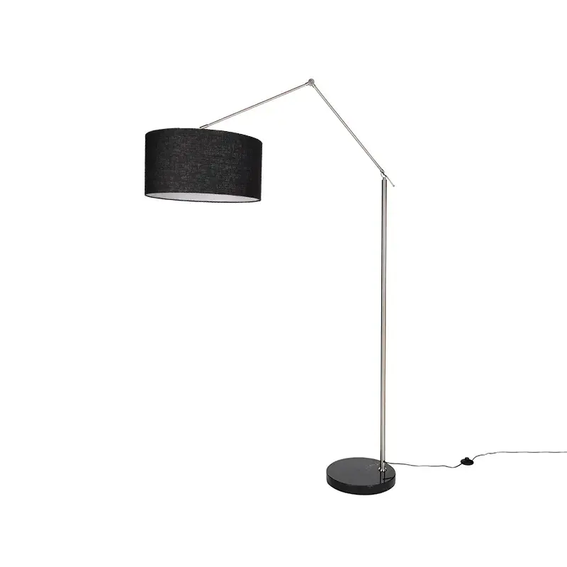 Állólámpa acél állítható fekete lámpabúrával 50cm - Editor Biztonságos fizetés