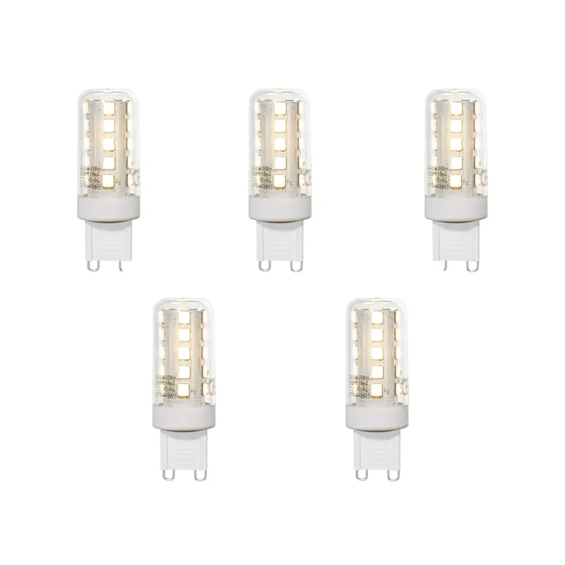 Vedd meg most 5 darabos G9 LED izzókészlet átlátszó 2W 370 lm 3000K