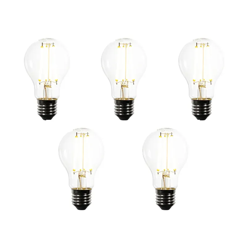 5 darabos E27-es dimmelhető LED izzókészlet A60 átlátszó 7,2W 1521 lm 3000K Bestseller