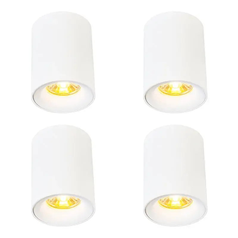 4 darabos modern, felületre szerelhető spotlámpa szett fehér GU10 50mm - Ronda Szezonális akció