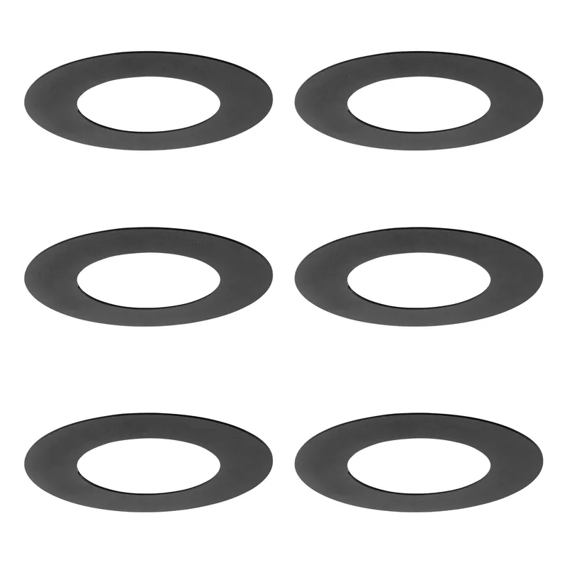 6 darabos fekete távtartó készlet süllyesztett spotlámpákhoz 7,5 - 13 cm - Spacer Ne maradj le