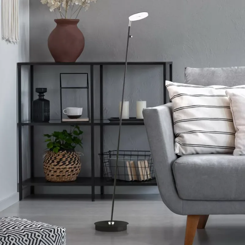 CCT LED Állólámpa, Dent , 1x LED 7,5 W , homok fekete /, 40405 Akció