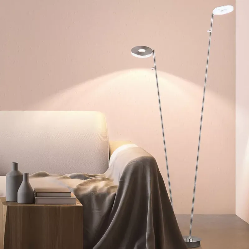 Olcsóbb CCT LED Állólámpa, Dent , 2x LED 7,5 W , matt nikkel, 40394