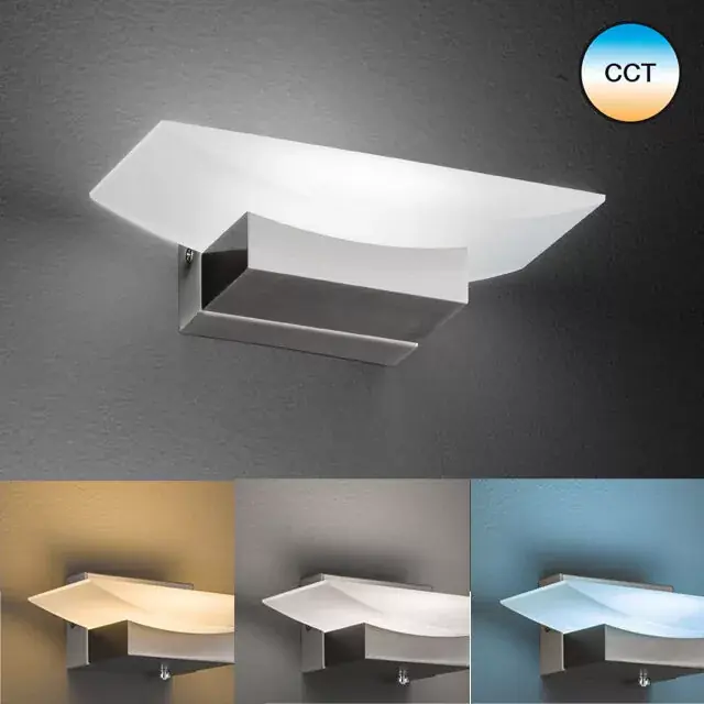 Akció CCT LED Falilámpa, Bowl TW , 1x LED 6,5 W , nikkel, 30012