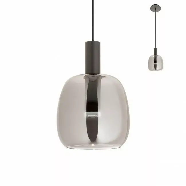 Utolsó esély CANDELO modern LED függőlámpa, fekete/ füst szín