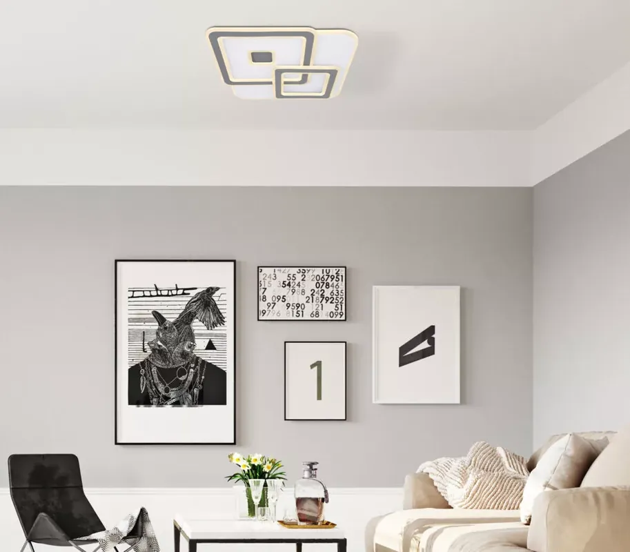 Csak ma KWIK LED SMART mennyezeti lámpa, négyzetes