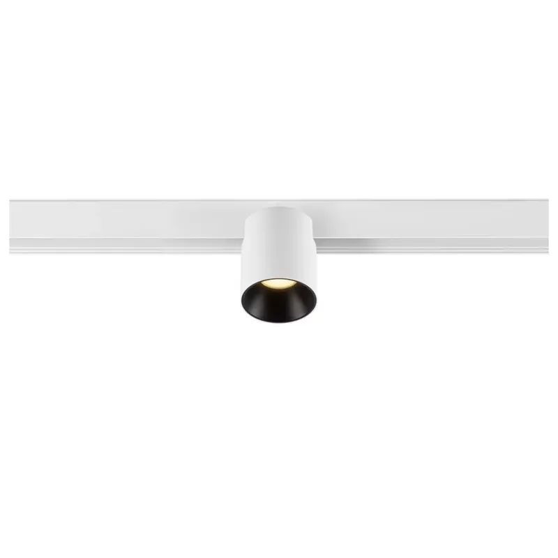 Gyors kiszállítás FIX-IT! 48V DALI fehér-fekete 3000K 6.6W 36° kerek LED spot lámpa 48V felületre szerelt alacsony feszültségű magasított sínhez