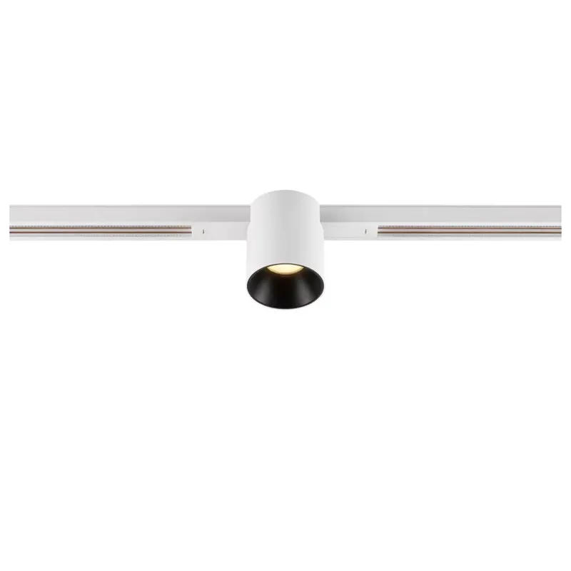Gyors szállítás FIX-IT! 48V DALI fehér-fekete 3000K 6.6W 36° kerek LED spot lámpa 48V felületre szerelt alacsony feszültségű sínhez