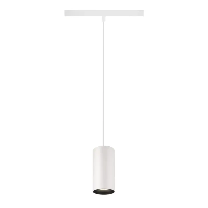 NUMINOS® S 48V fehér-fekete 4000K 55° 1.5m -es függesztett LED spot lámpa 48V-os alacsony feszültségű sínhez Prémium