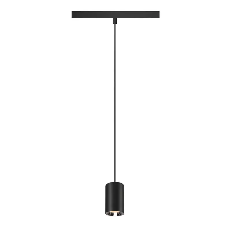 Prémium NUMINOS® XS 48V fekete-króm 8.7W 650lm 2700K CRI90 40° függesztett LED spot lámpa 48V-os alacsony feszültségű sínhez