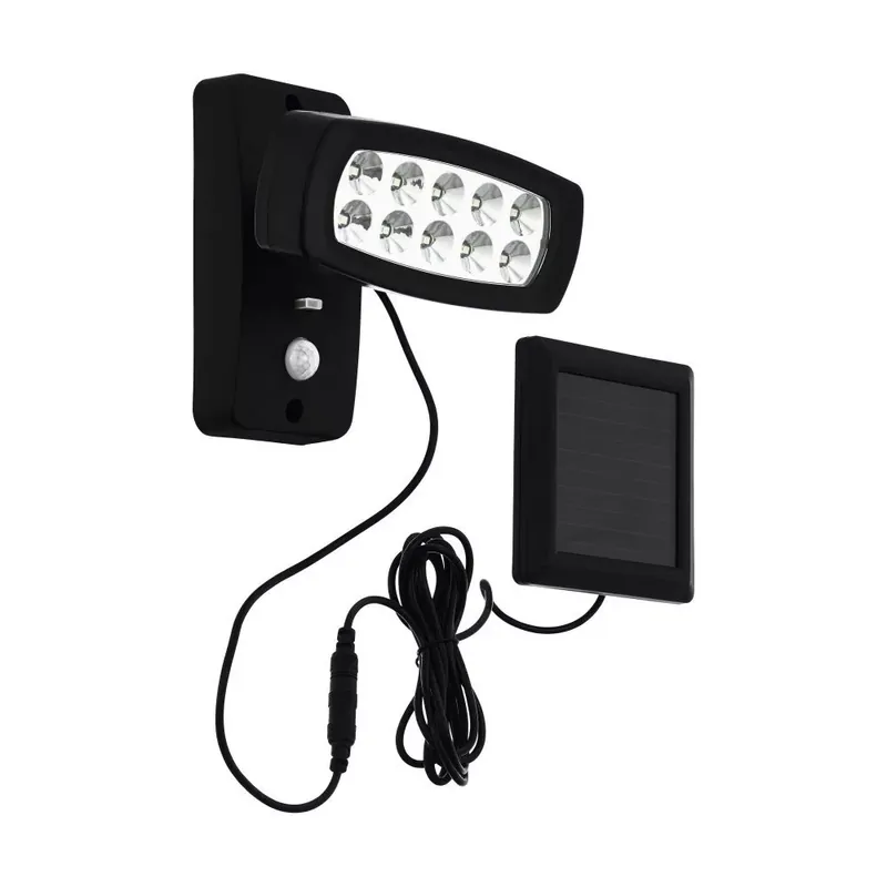 Eglo Palizzi 98187 napelemes, mozgásérzékelős reflektor, 2W LED, 3000K, 150 lm, IP44 Biztonságos fizetés
