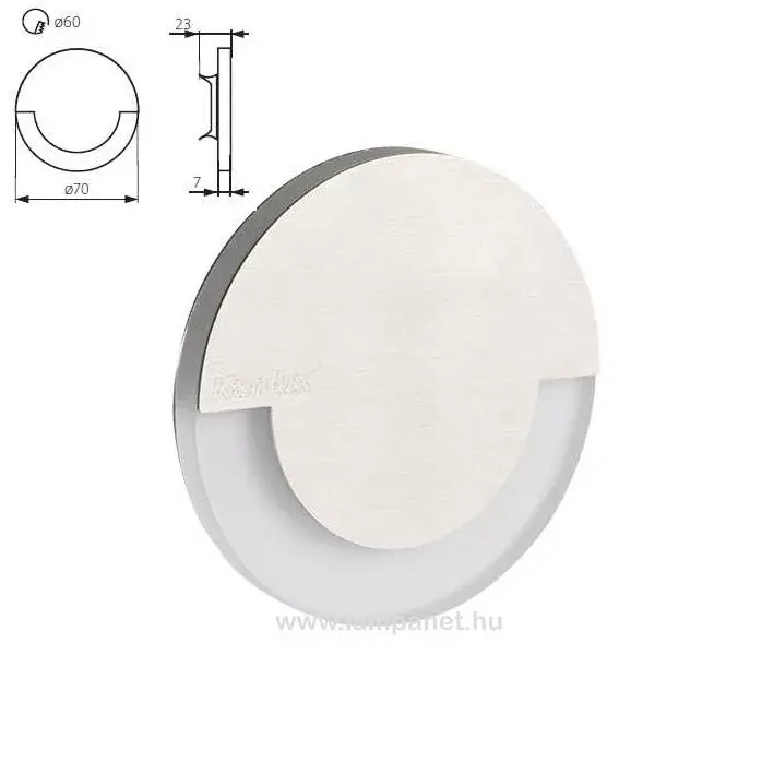 Outlet Kanlux Sola LED NW falba építhető lámpa, 14 lm, 4000K, 12V DC