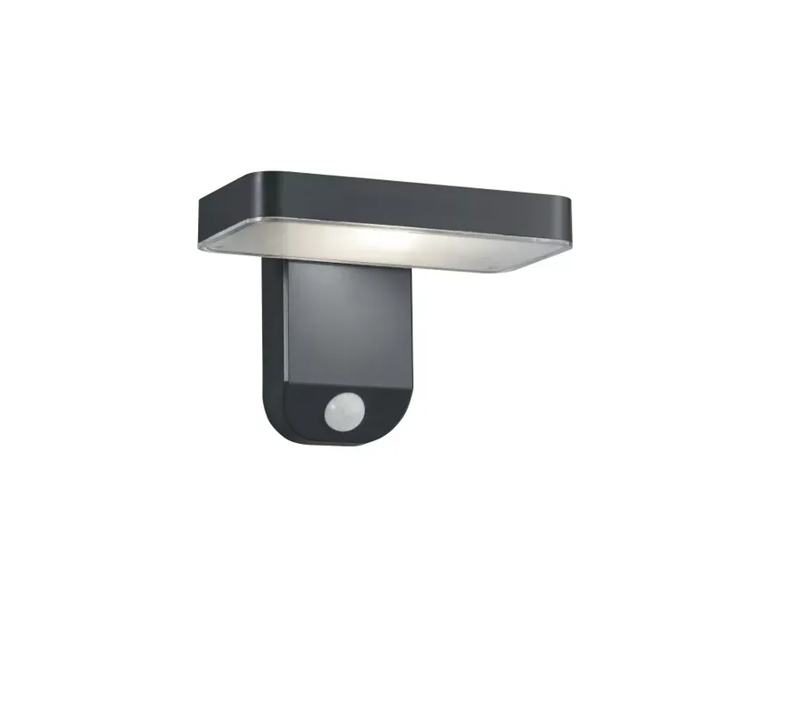 Trio ESQUEL R22261142 napelemes, mozgásérzékelős kültéri falikar, 1x4,5W LED, 3000K, 290 lm, IP44 Azonnali szállítás