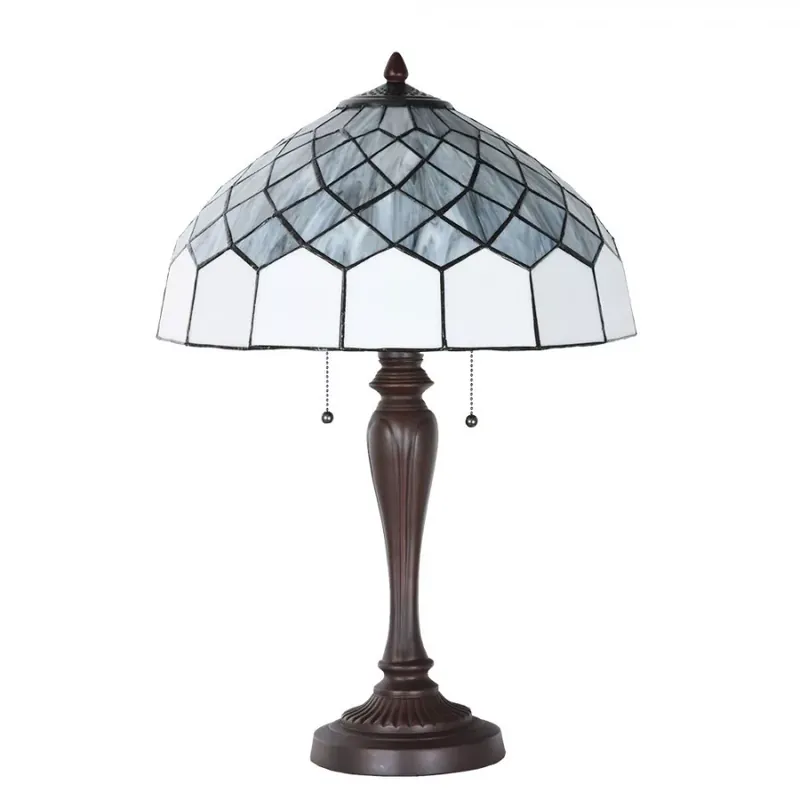 Filamentled Grey Tiffany asztali lámpa, 2xE27 Biztonságos fizetés
