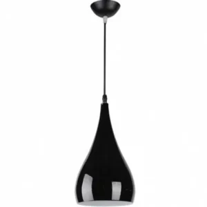 Olcsó Strühm Justa E27 foglalatú fekete színű ø160 mm függesztett lámpa
