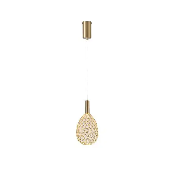 Ajánlat EUROLAMP ARTE ILLUMINA PERFORATO Függesztett lápatest beépített LED Acél OVAL GOLD 6,3W Φ140x1580mm