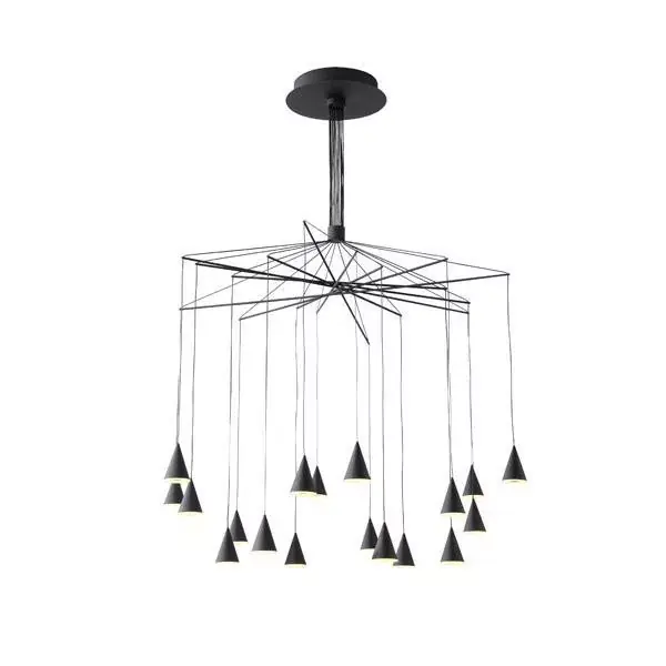 EUROLAMP ARTE ILLUMINA CAMPANELLE Függesztett lámpatest beépített LED 90W 9000lm 3000K Φ1000X1200mm Fekete Nézd meg most