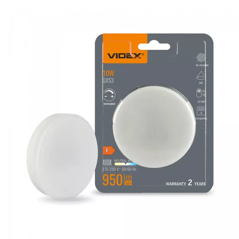 Videx GX53-as foglalatú Dimmelhető LED izzó 10W-NW Olcsó