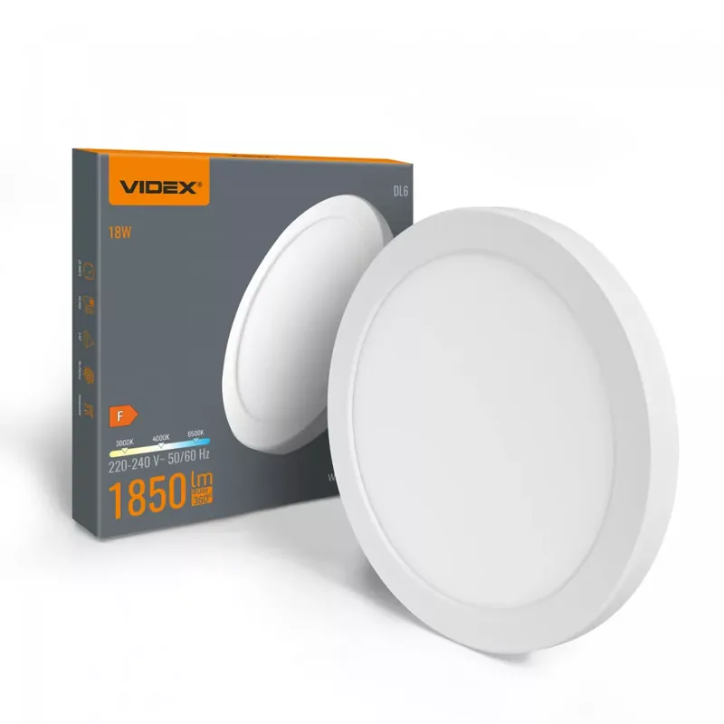 Kedvezményes ár VIDEX DL6R LED Mennyezeti Lámpa 18W 3000K-4000K-6500K 220V Fehér