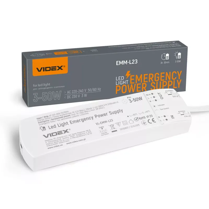 VIDEX VL-EMM-L23 LED vészhelyzeti tápegység Exkluzív ajánlat