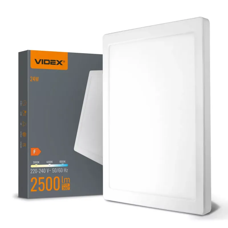 Szuper ajánlat VIDEX DL6S 24W LED négyzet alakú lámpa 3000K-4000K-6500K