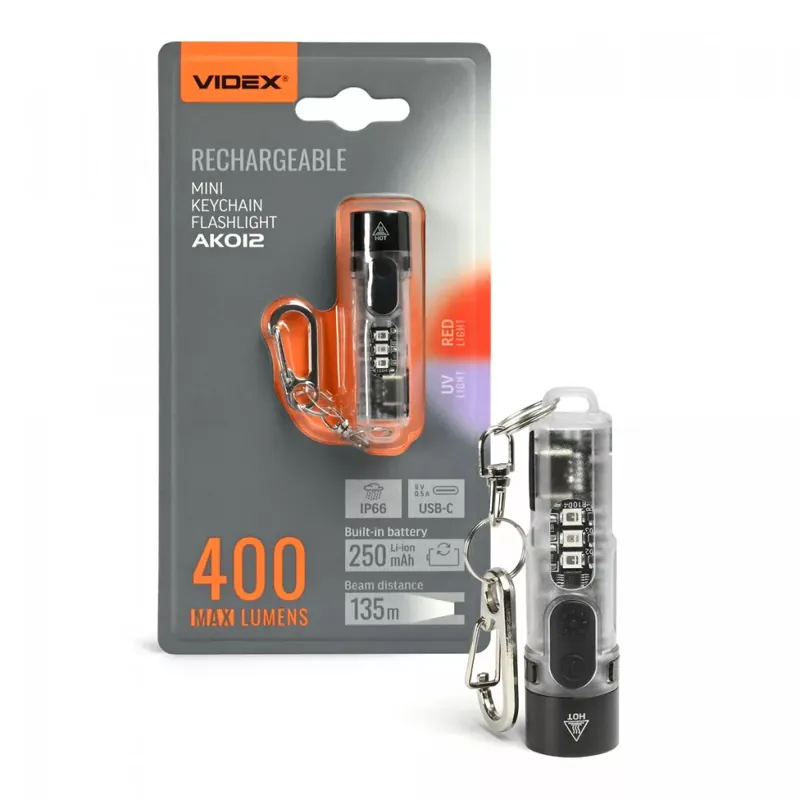 VIDEX VLF-AK012 Mini LED Zseblámpa 400Lm, 5000K Biztonságos fizetés