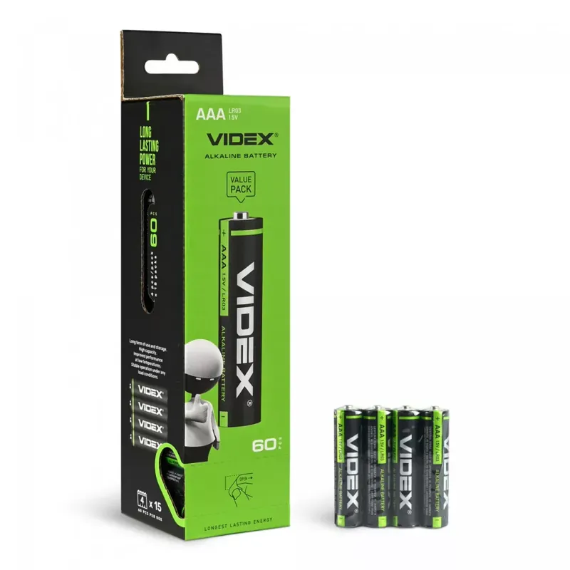 VIDEX LR03/AAA alkáli elem 4 db x 15 csomag Utolsó esély