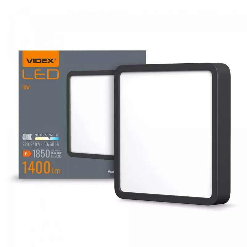 Alacsony ár VIDEX-DOWNLIGHT-LED-DLSS-FEKETE-18W felületre szerelhető mélysugárzó