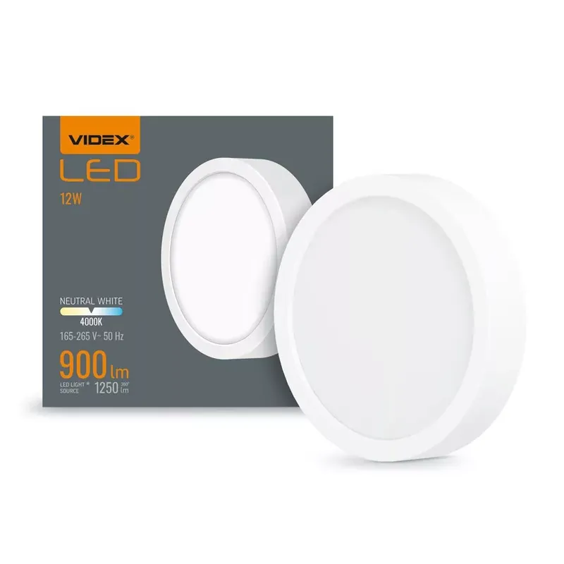 Biztonságos vásárlás VIDEX-DOWNLIGHT-LED-DLRS-12W LED Felületre szerelhető Mennyezeti lámpa