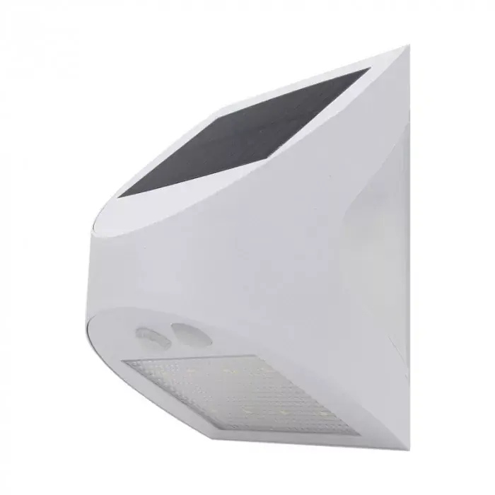 Outlet Ecolight Napelemes homlokzati lámpatest alkonyérzékelővel fehér 3W 4000K