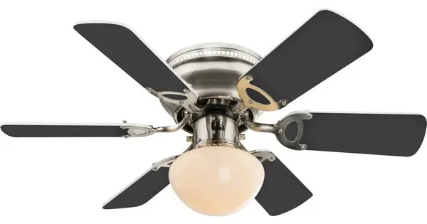 Szezonális akció Globo Ugo nikkel-fehér mennyezeti csillár ventilátor (GLO-0307W) E27 1 izzós IP20