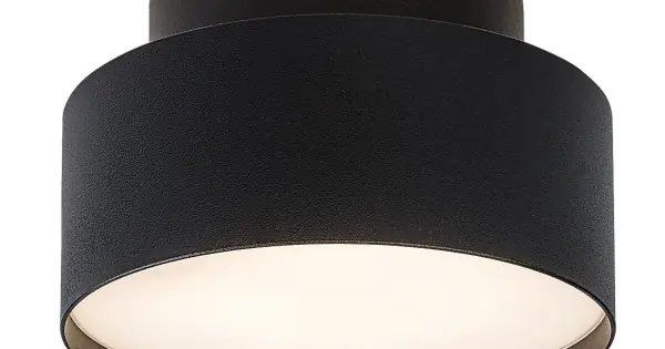 Szezonális akció Rábalux Ovidia fekete LED mennyezeti lámpa (RAB-71320) LED 1 izzós IP20